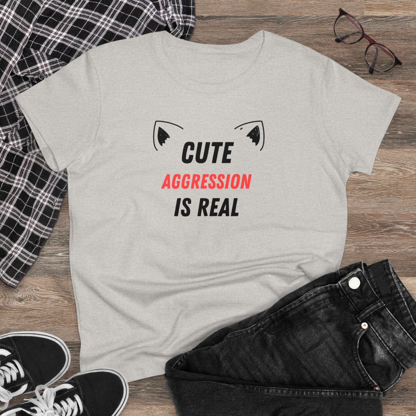 Copy of Cute Aggression is Real Women's Midweight Cotton Tee