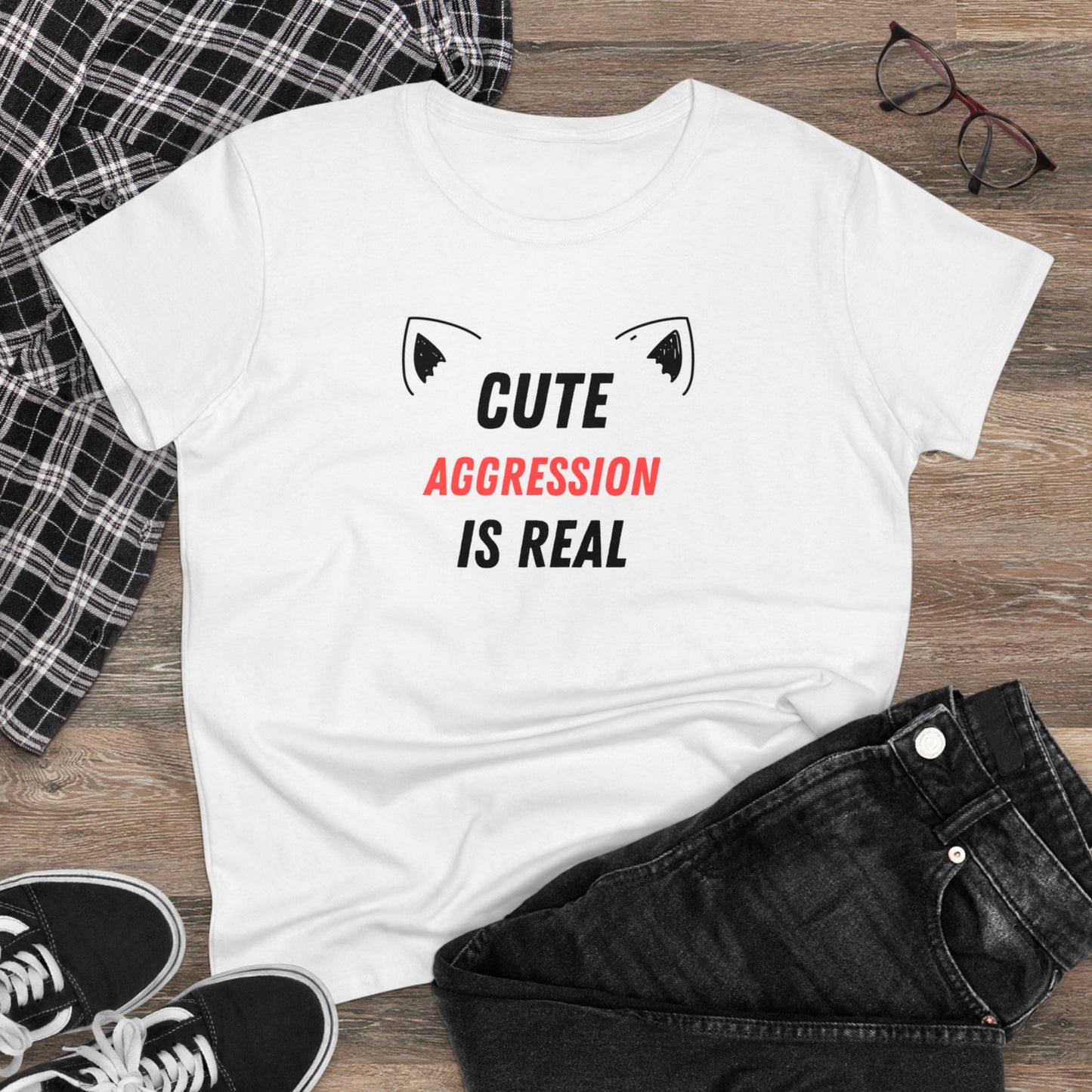 Copy of Cute Aggression is Real Women's Midweight Cotton Tee